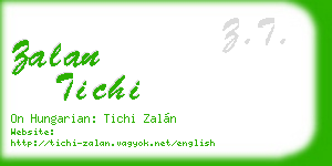 zalan tichi business card